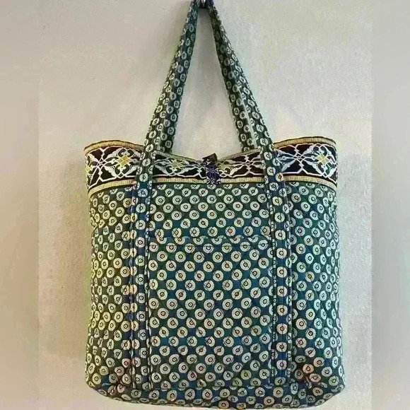 Vera Bradley Blue Cotton Tote - Picture 1 of 5
